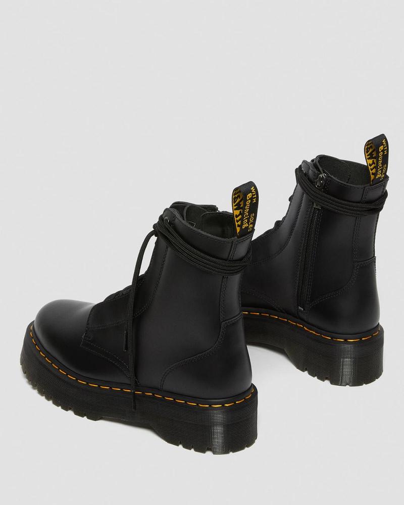 Women's Dr Martens Jarrick Smooth Leather Platform Boots Black | AU 249BEX